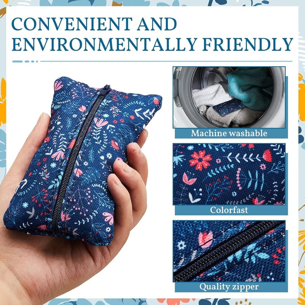 Set of 5 Floral Travel Tissue Pouches - Portable & Stylish Organizer - Picture 5 of 6